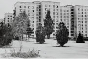 Камышин. Три девятиэтажных молодежных общежития, построенных для работниц Камышинского ХБК (Волгоградский областной краеведческий музей)