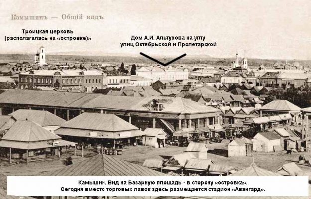 Камышин в начале XX века. Вид на Базарную площадь