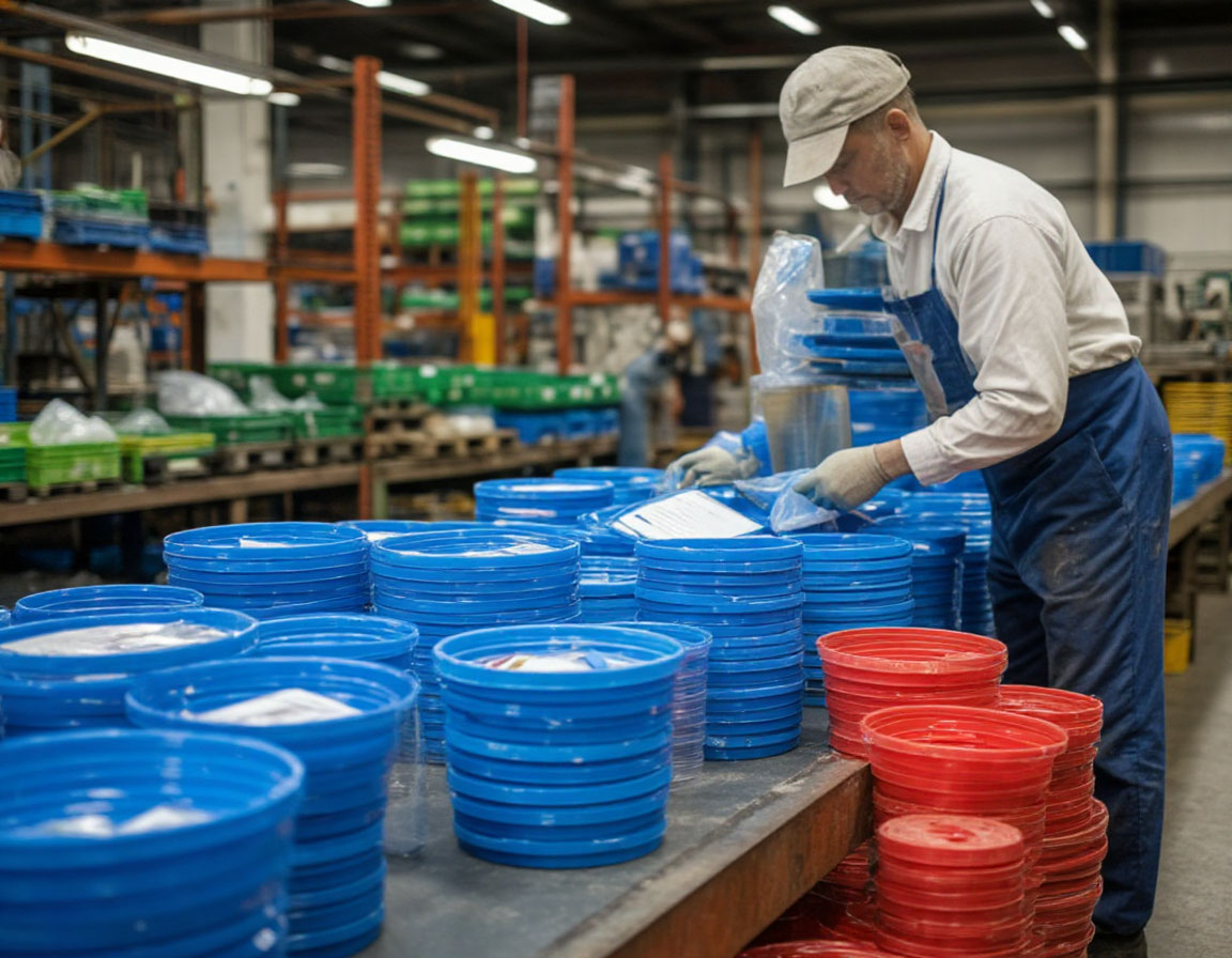 завод, пластик