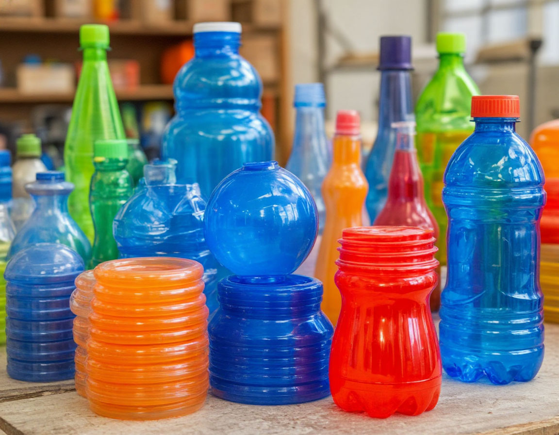 пластиковые изделия, бутылки