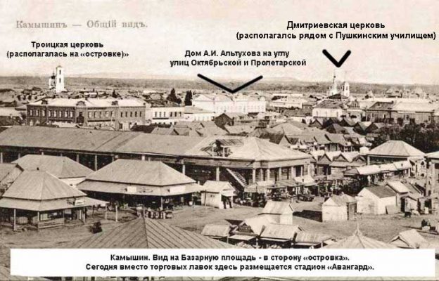 Камышин в начале XX века. Вид на Базарную площадь