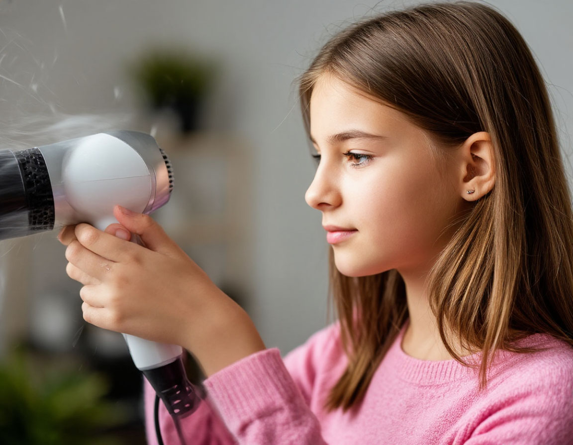 фен, девушка