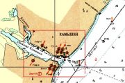 Камышин на карте-лоции (судоходной карте)