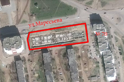 Место под строительство нового дома (скриншот Гугл-карты)