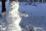 В заснеженном Камышине гостей встречают снеговики