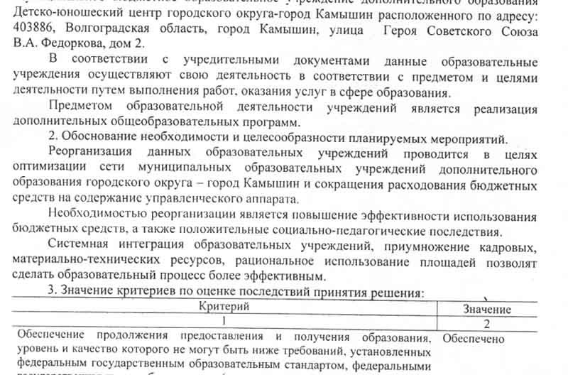 Последствия принятия решения о реорганизации