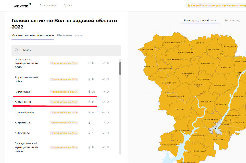 Голосование за проекты инициативного бюджетирования