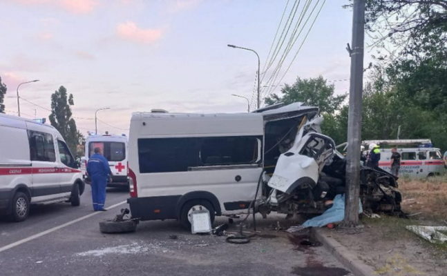 Место ДТП в Волгограде