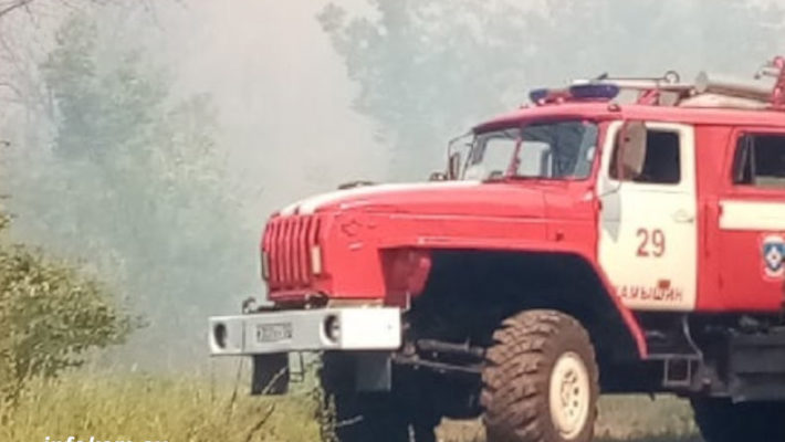 пожар, степь